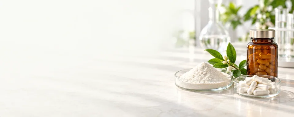 Nutritional ingredient powder and supplement capsules